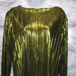 🌵H&M metallic green shimmer drees